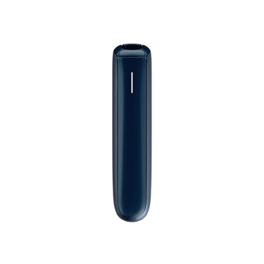 The sleek Ploom AURA Navy Blue device is a discreet companion always with you