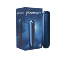 The sleek Ploom AURA Navy Blue device is a discreet companion always with you
