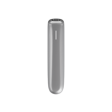 The sleek Ploom AURA Lunar Silver device is a discreet companion always with you